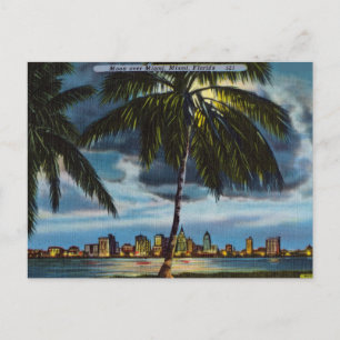 Moon over Miami Florida Briefkaart
