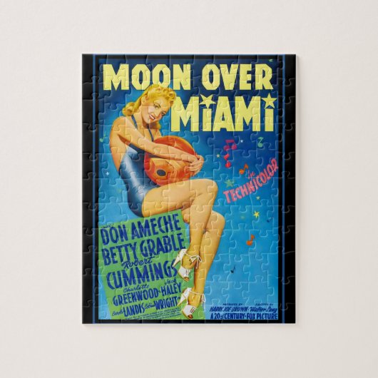 Moon Over Miami Movie Poster Legpuzzel (Verticaal)