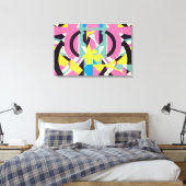 Moon Over My Memphis Canvas Afdruk (Insitu (Slaapkamer))