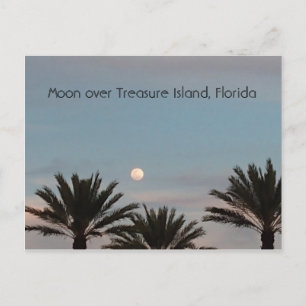 Moon over Treasure Island Briefkaart van Florida