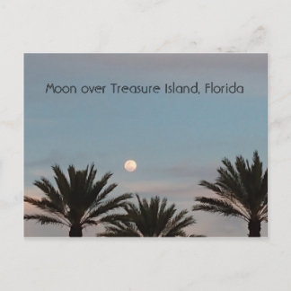Moon over Treasure Island Briefkaart van Florida