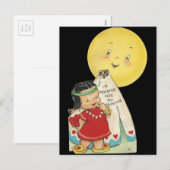  "Moon Over You"-Valentijn Feestdagenkaart (Voorkant / Achterkant)