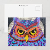 Moon Owl Briefkaart (Voorkant / Achterkant)