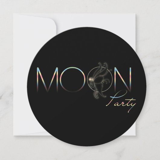 Moon Party - Carte d'invitation (Devant)