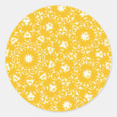 Moon pattern ronde sticker (Voorkant)