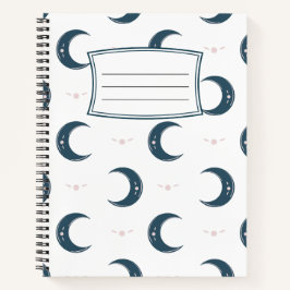 Moon Pattern Spiral Notebook 8.5x11 Notitieboek
