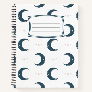 Moon Pattern Spiral Notebook 8.5x11 Notitieboek