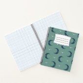Moon Pattern Spiral Notebook 8.5x11 Notitieboek (Binnen)