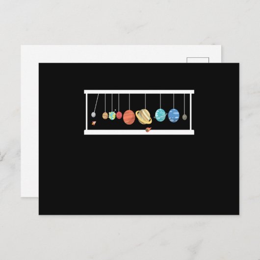 Moon Pendulum Planets Astronaut Space Briefkaart (Voorkant / Achterkant)