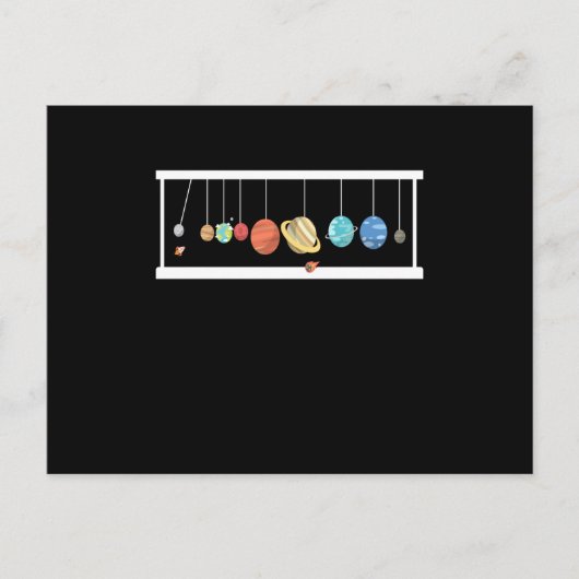 Moon Pendulum Planets Astronaut Space Briefkaart (Voorkant)