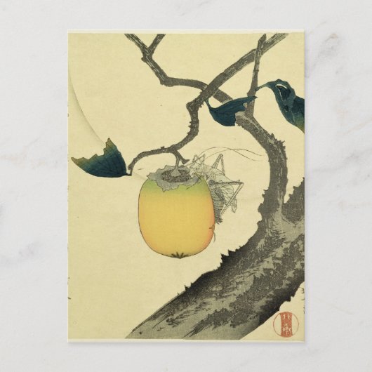 Moon, Persimmon en Grasshopper, 1807 Briefkaart (Voorkant)