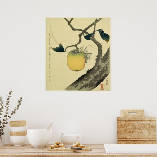 Moon, Persimmon en Grasshopper, 1807 Poster (Keuken)