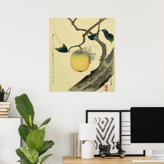 Moon, Persimmon en Grasshopper, 1807 Poster (Thuiskantoor)