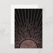 Moon Phase Arch Abstracte Sun en Sun Rays Set, 1/6 Bedankkaart (Voorkant / Achterkant)