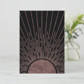 Moon Phase Arch Abstracte Sun en Sun Rays Set, 1/6 Feestdagenkaart (Staand voorkant)