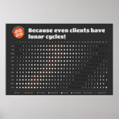 Moon Phase Calendar Client Emotion Tracking Poster (Voorkant)