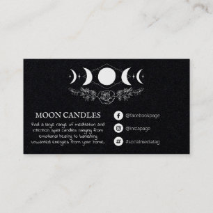Moon Phase Candle Spell Visitekaartje