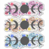 Moon Phase Floral Sticker Set (Voorkant)