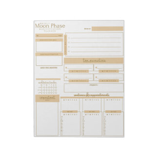 Moon Phase Manifest Planner-laptop Notitieblok