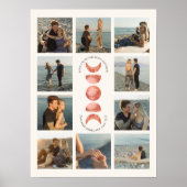 Moon Phase Verloving Photo Collage Poster (Voorkant)