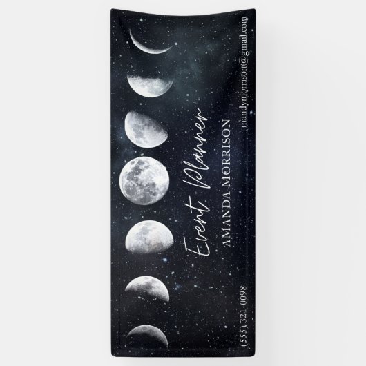 Moon Phases Celestial Event Planner Banner (Verticaal)