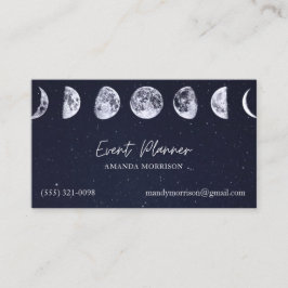 Moon Phases Celestial Event Planner Visitekaartjes