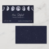 Moon Phases Celestial Hair Stylist Visitekaartjes (Voorkant / Achterkant)