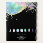 Moon Phases Crystal Gem Healing Holografen Busines Planner (Achterkant)