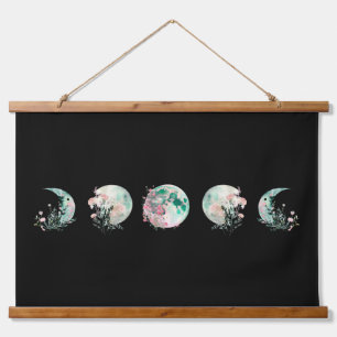 Moon Phases Hout Topped Wandtapijt Hangend Wandkleed