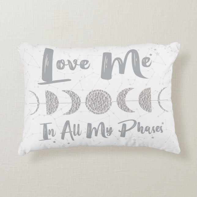 Moon Phases Love Accent Kussen (Voorkant)