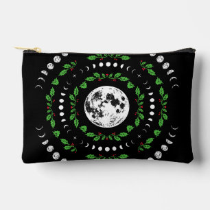 Moon phases mandala maquillage sac cosmétique poch