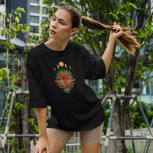 Moon Phases Mandala Natuur T-shirt