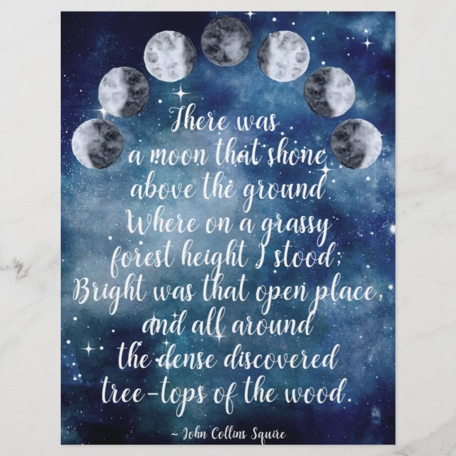 Moon Phases Mystic Scrapbook Paper (Voorkant)