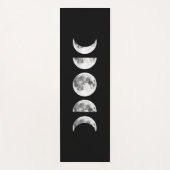 Moon Phases on Black Yoga Mat (Voorkant)