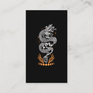 Moon Phases Snake Skull Sword Occult Visitekaartje
