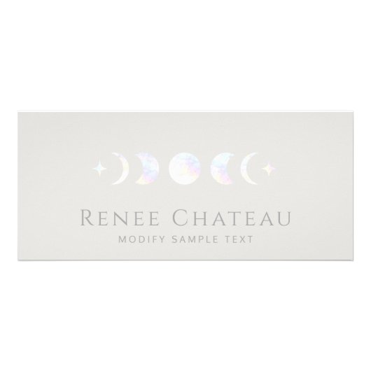 Moon Phases Spa Salon Cadeaucertificaat Reclamekaart (Voorkant)