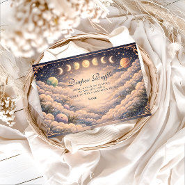 Moon Phases Space Diapper Raffle Informatiekaartje