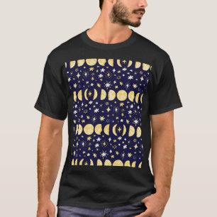 Moon Phases Stars  achtergrond T-shirt