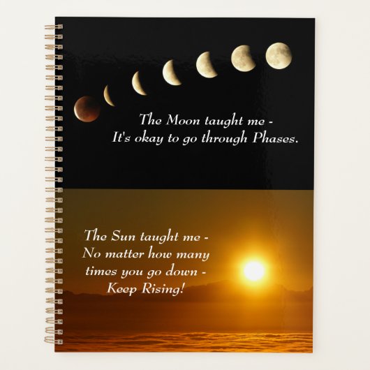 Moon Phases Sunrise Inspirerend Quote Organizer (Voorkant)