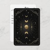 Moon Phases Tarot Carte de lecture Certificat cade (Devant / Derrière)