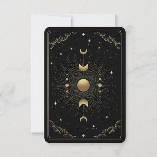 Moon Phases Tarot Carte de lecture Certificat cade (Devant)
