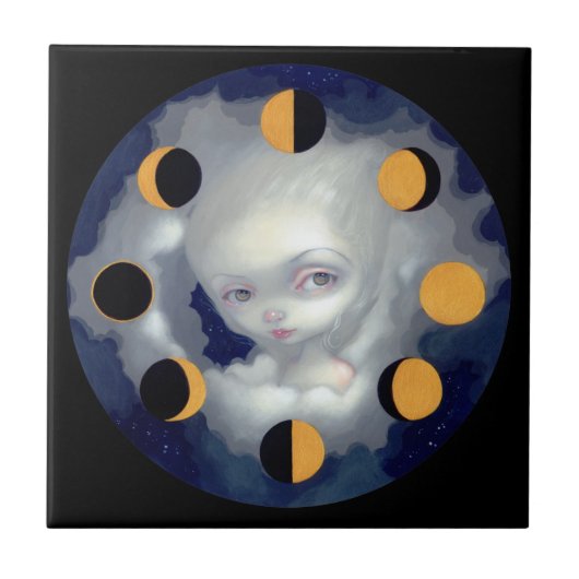 "Moon Phases" Tile Tegeltje (Voorkant)