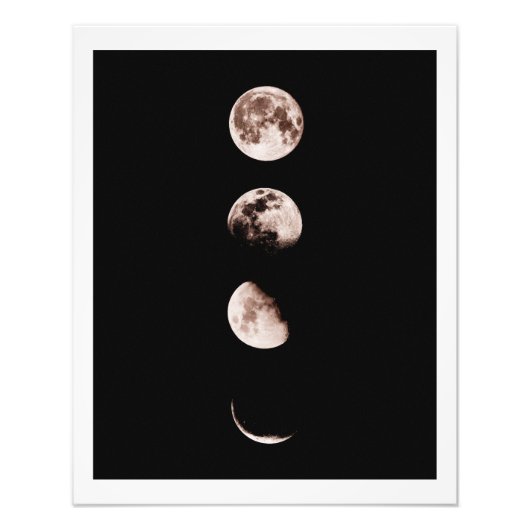 Moon Phases Wall Art – Celestial Home Decor Foto Afdruk (Voorkant)