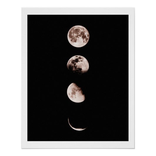 Moon Phases Wall Art – Celestial Home Decor Perfect Poster (Voorkant)