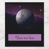 Moon Photo Étiquette de vin personnalisé (Étiquettes simples)