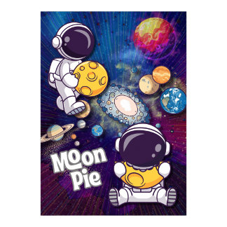 Moon Pie Force en vous Astronaute Affiches d'art m