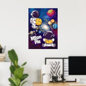 Moon Pie Strength in you Astronaut Wall art Poster (Bureau à domicile)
