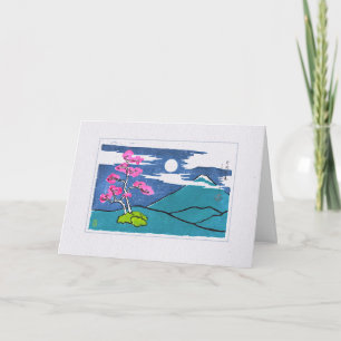 Moon & Plum Blossoms Mt. Fuji (Blank) Kaart
