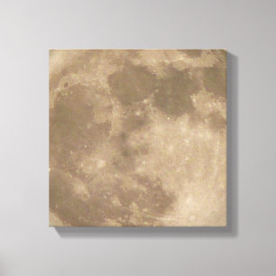 Moon Print Astronomie Full Moon Art Canvas Afdrukk