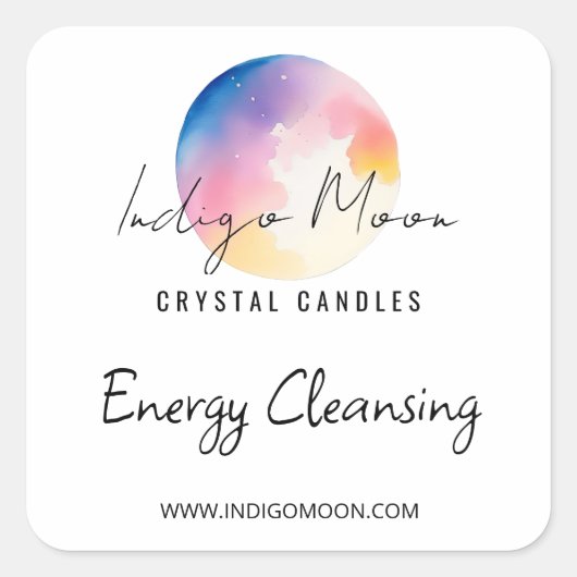 Moon-productetiketten Vierkante Sticker (Voorkant)